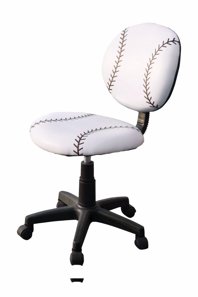 All Star Youth Office Chair With Pneumatic Lift, Baseball: White