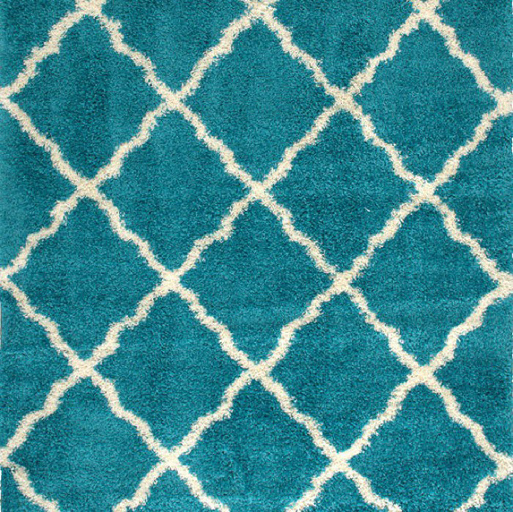 Contemporary Area Rug, Turquoise