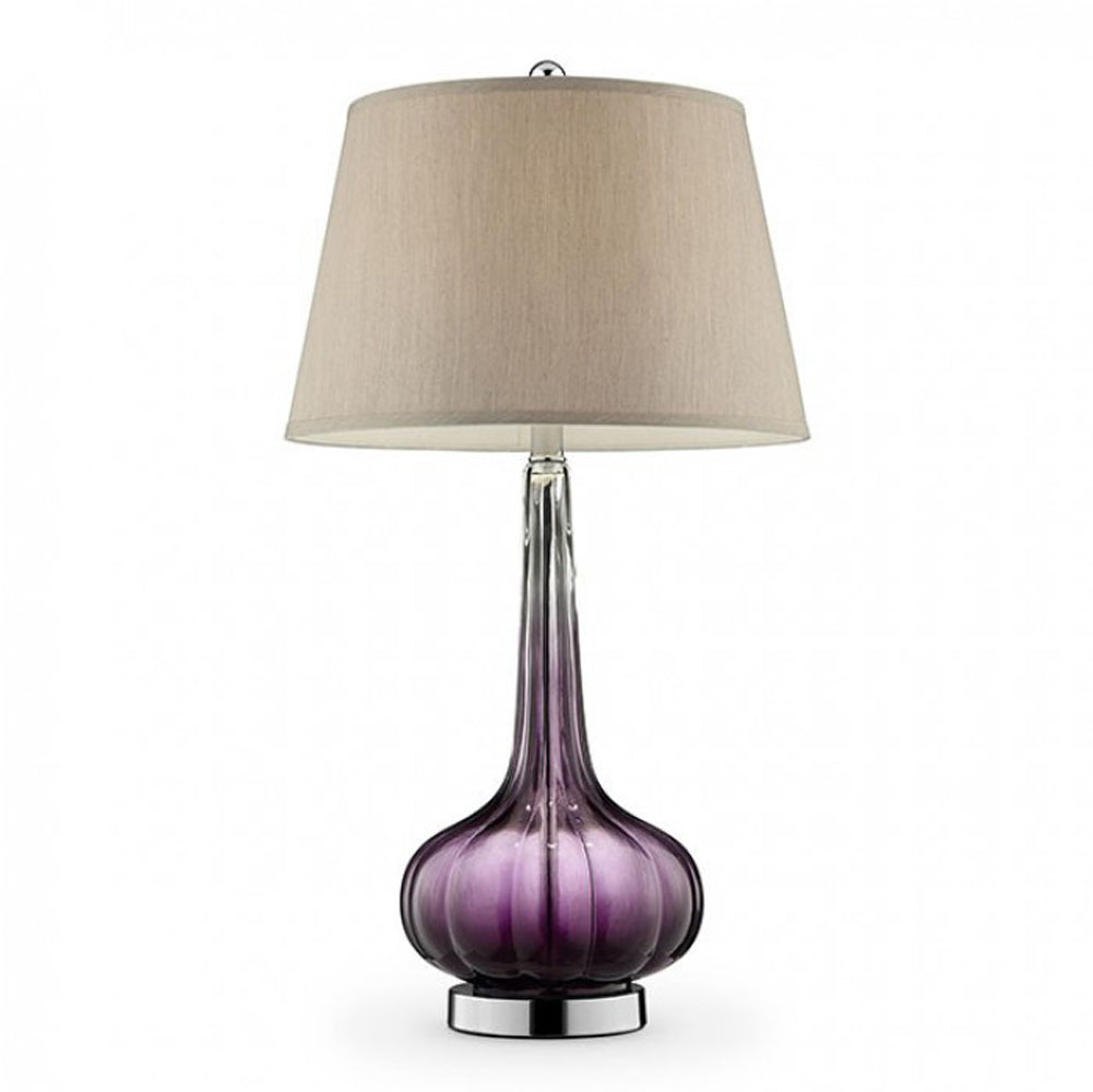 Contemporary  Berry Glass Table Lamp, Purple