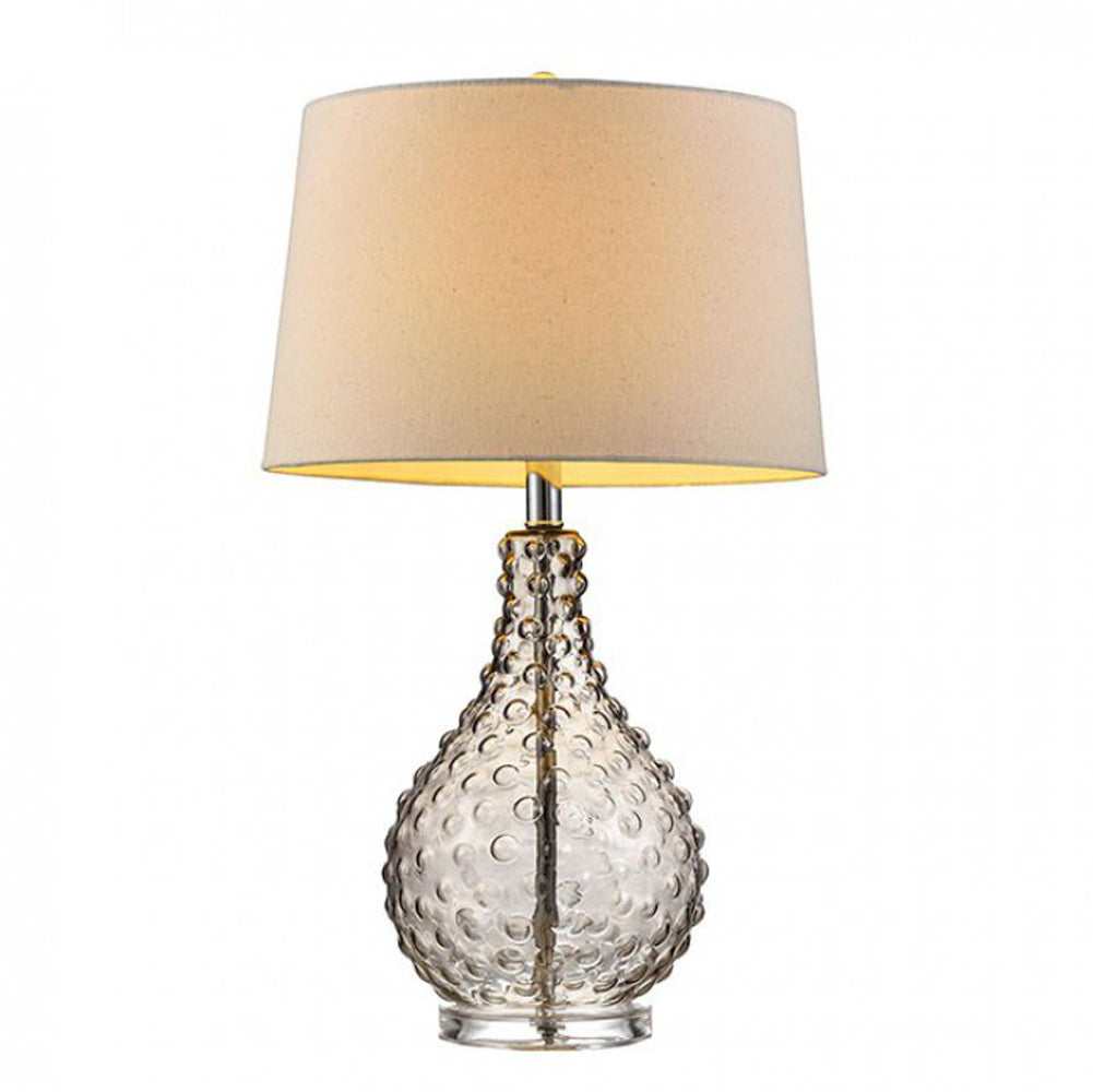 Contemporary Castle Rock Glass Table Lamp, Translucent