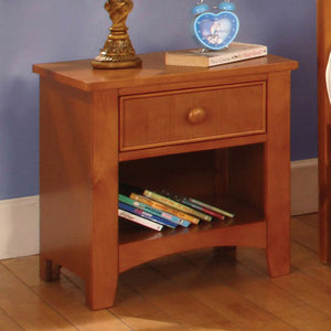 Wood Night Stand, Oak Finish