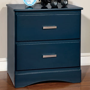 Transitional Style Night Stand, Blue