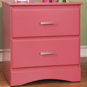 Transitional Style Night Stand, Pink