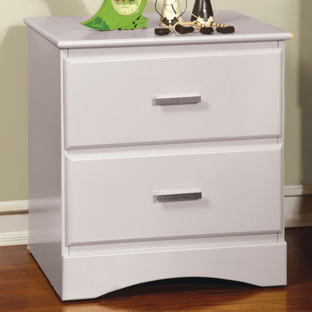 Transitional Style Night Stand, White