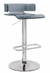 Impressive Adjustable Stool with Swivel, Gray & Chrome