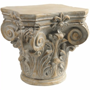 Vivid Column Cap Pedestal, Beige