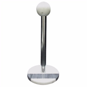 Contemporary Monochrome Marble And Metal Towel Holder, White And Gray