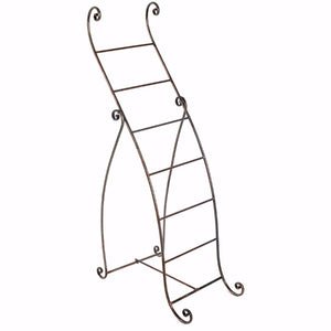 Well Designed Standing Metal Towel Rack, Silver