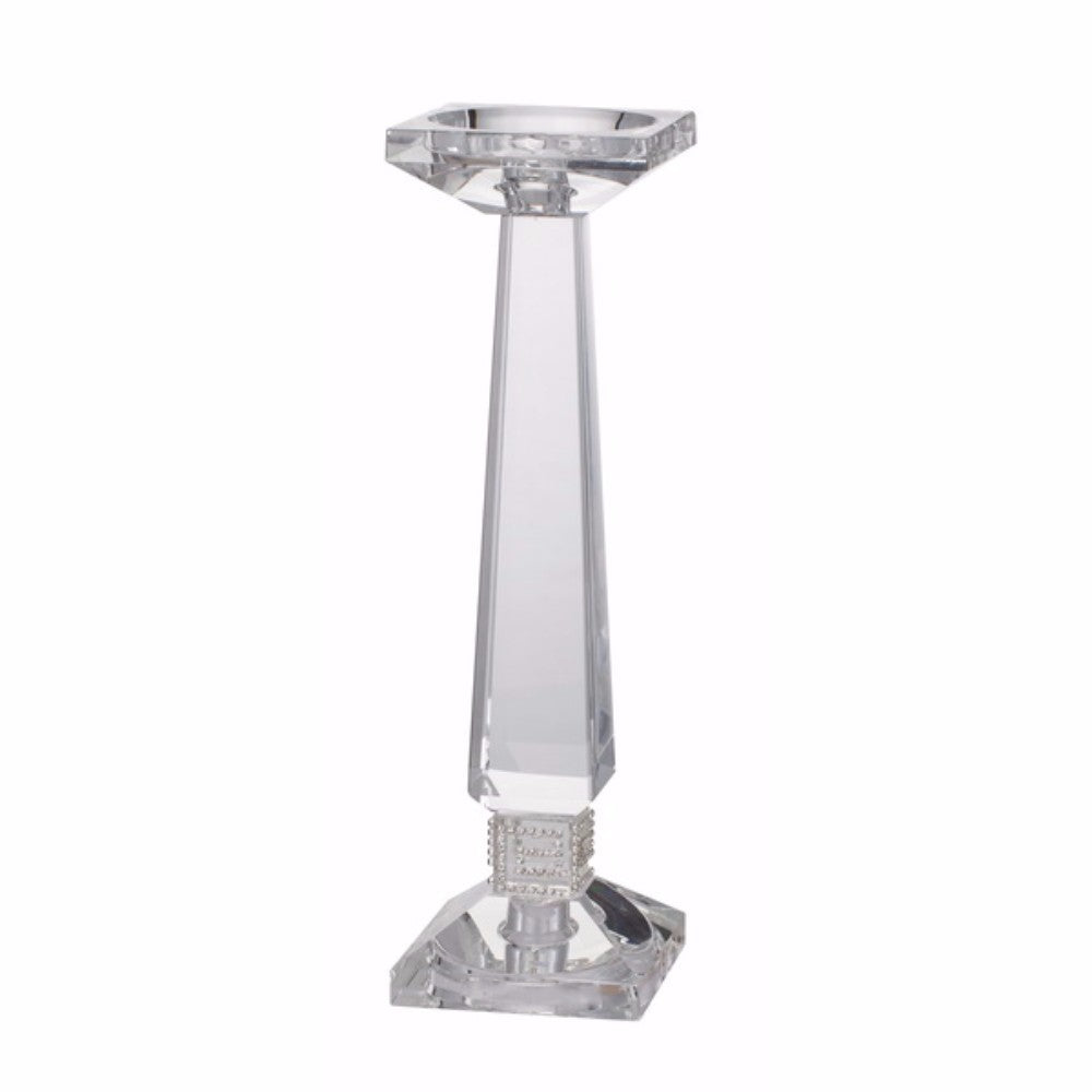 Modern Crystal Candleholder, Clear