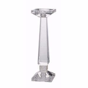 Modern Crystal Candleholder, Clear