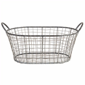 Handy Oval Shaped Wire Basket, Black