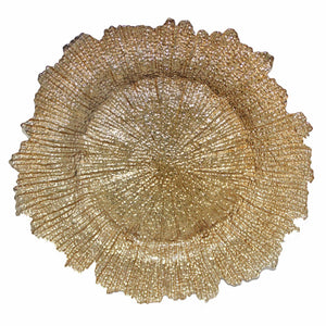 Sublime Glass Charger Plate, Gold