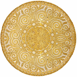 Enticing Electroplated Glass Charger Plate, Gold