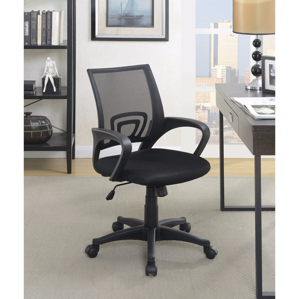 Modern Ergonomically Designed Mid-Back Mesh Office chair, Black