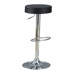 Stylish And Elegant Backless Adjustable Bar Stool, Black