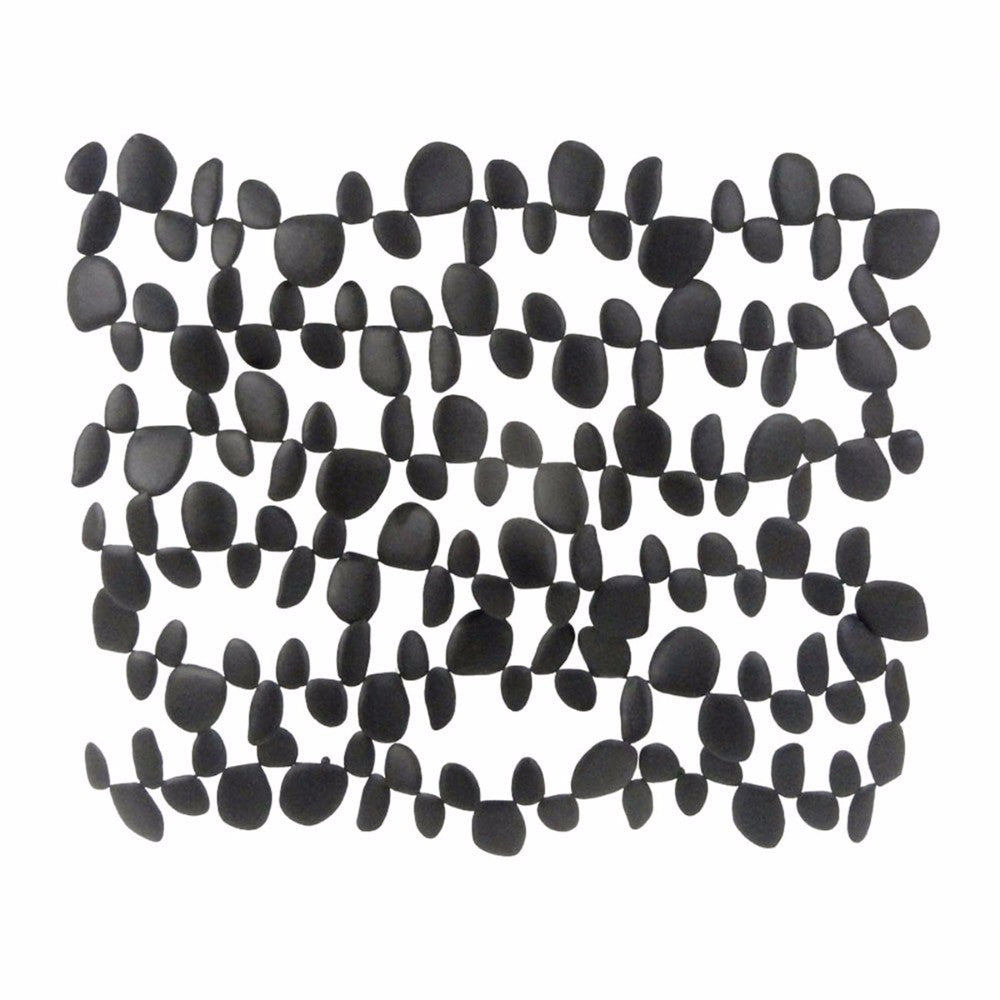 Modern Well Designed Wall Metal Decor, Black