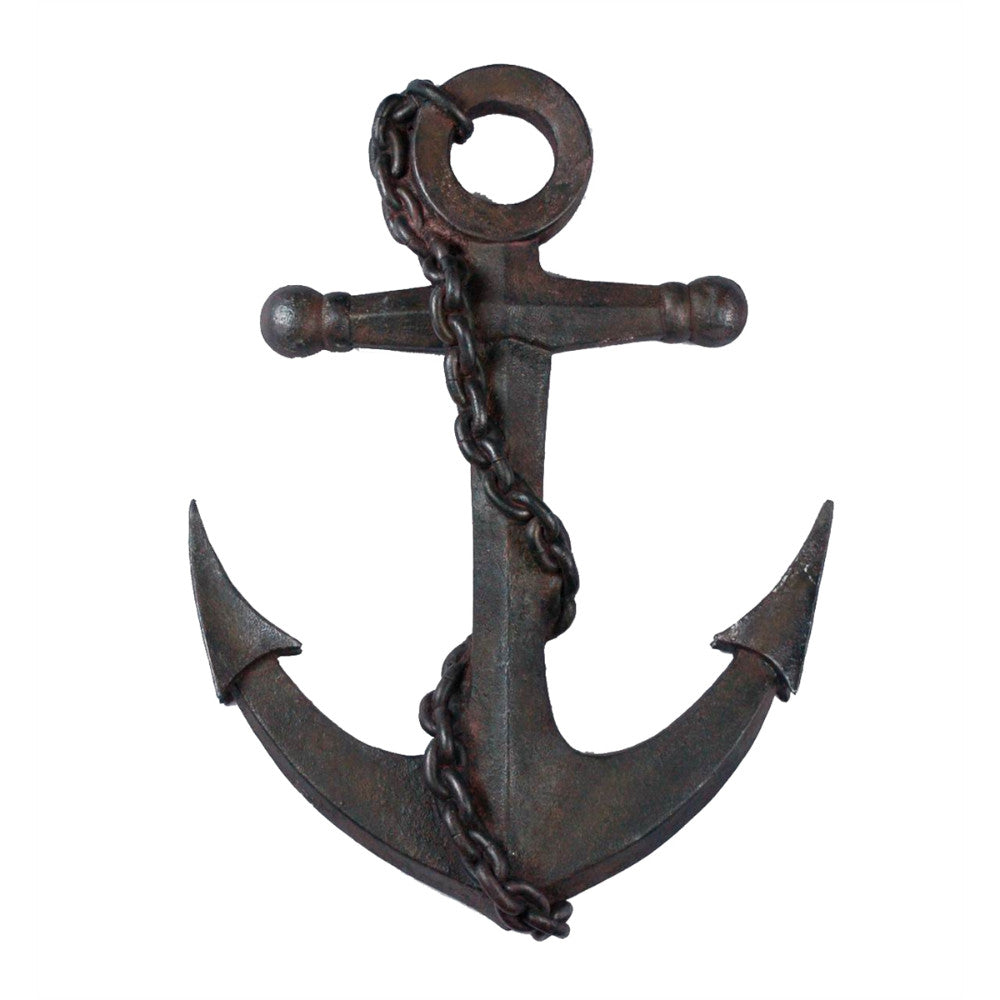 Classic Vintage, Polyresin Anchor Wall Decor, Brown