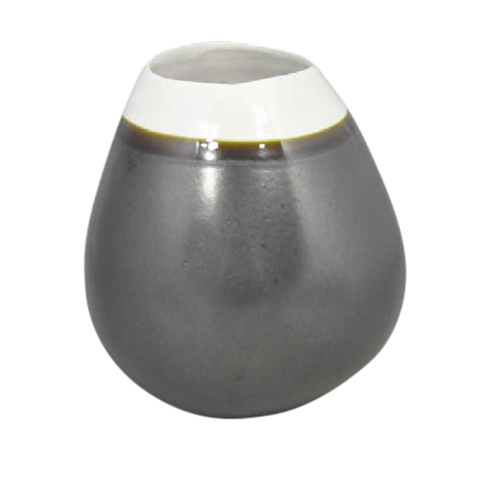 Contemporary Style Decorative Ceramic Vase, Gray