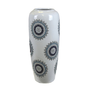 Urbanely Classic Decorative Ceramic Vase, Blue and White