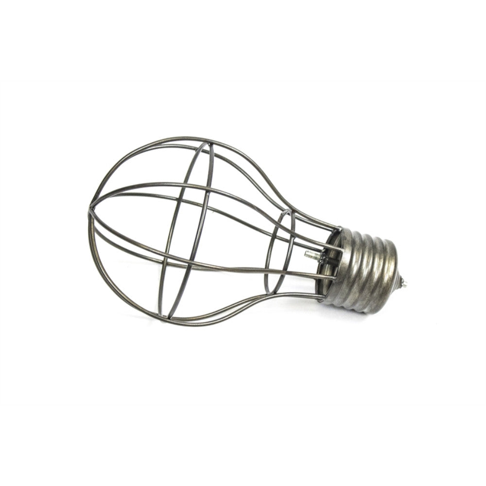 Urbanely Flashy Metal Light Bulb Sculpture, Silver