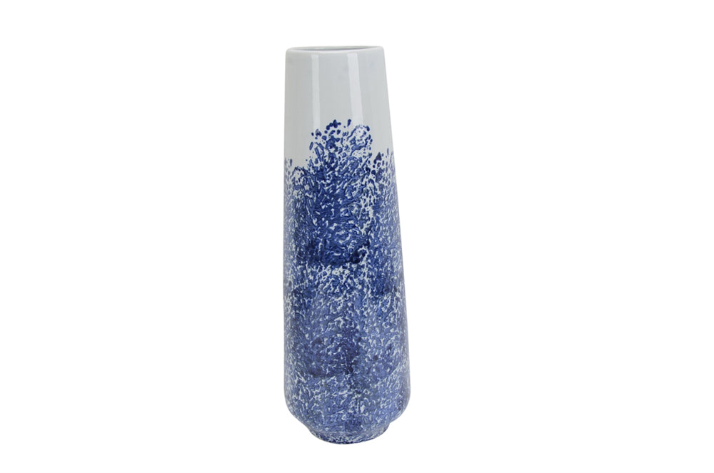 Ornamental Ceramic Vase, Blue And White