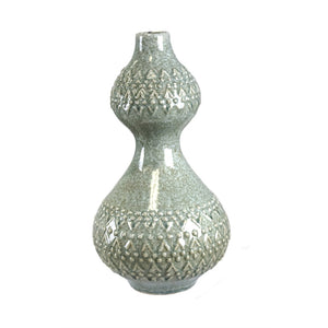 Traditionally Designed Ceramic Vase, Light Green