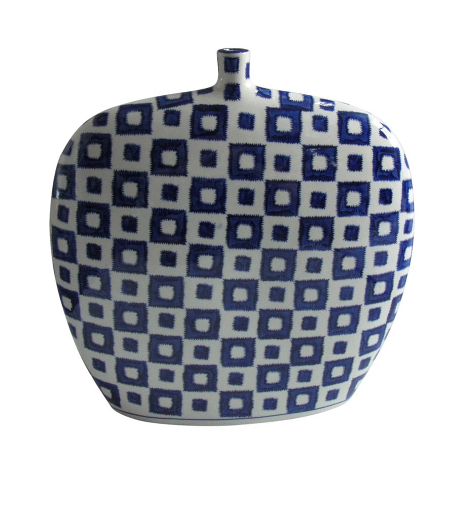 Eye-catching Ceramic Decorative Vase, Blue And White