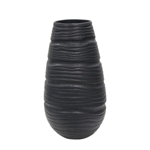 Fascinating Black Ceramic Wavy Vase