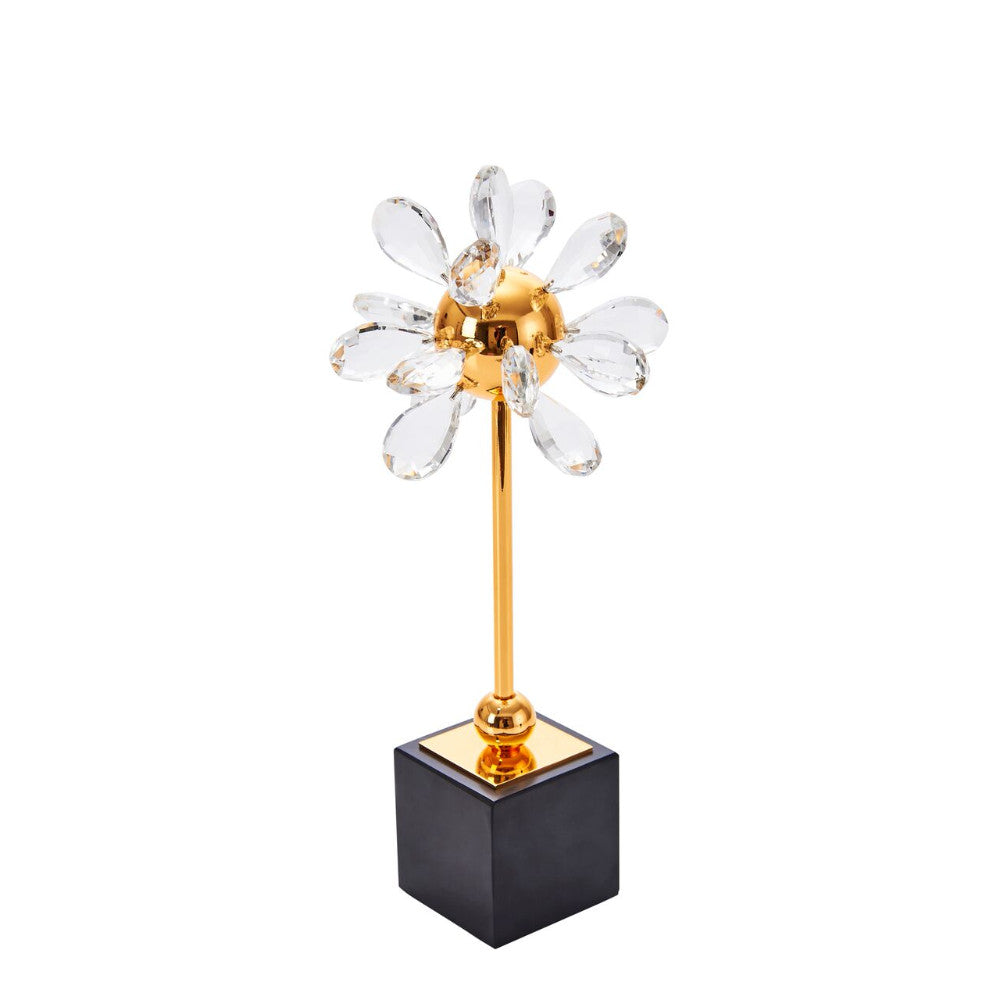 Splendid Clear Crystal Flower Decor, Multicolor