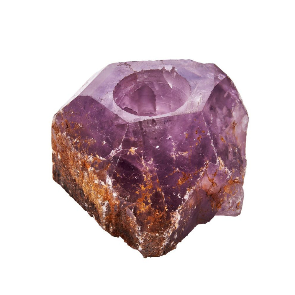 Mesmerising Purple Agate Candle Holder