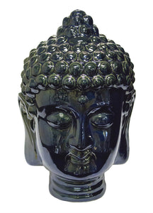 Artistically Designed Buddha Head Sculpture, Blue