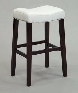 Elegant Counter Height Stool (Set-2), White & Espresso