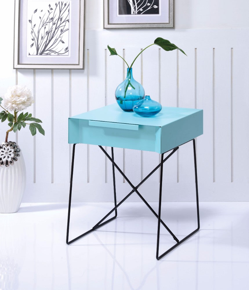 End Table, Light Blue