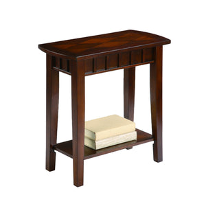 Wooden Chairside Table, Espresso Brown