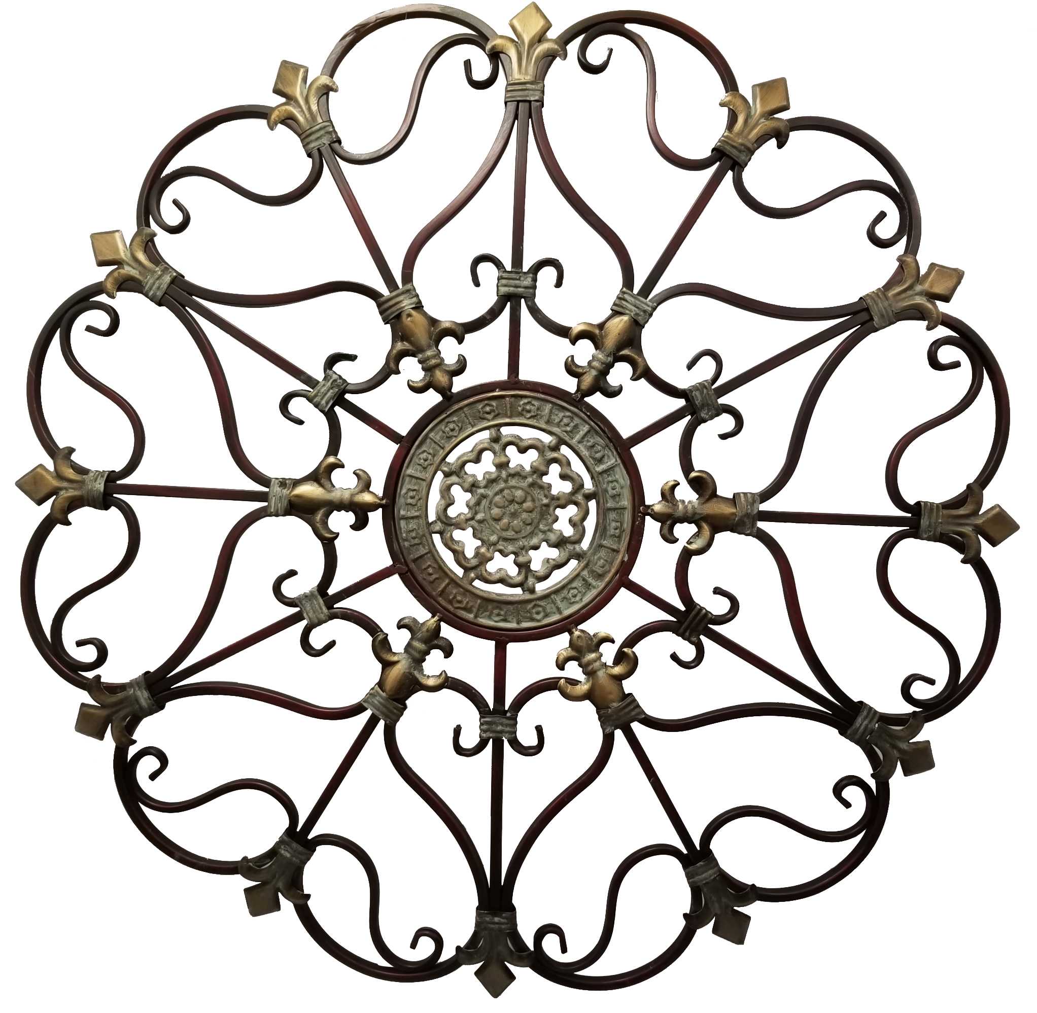 Fabulous Metal Wall Decor with Intricate Design, Bronze