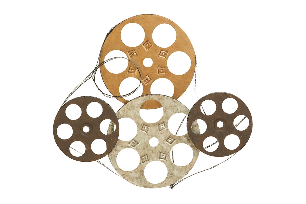 Metal Wall Decor Set Of Four Film Reels