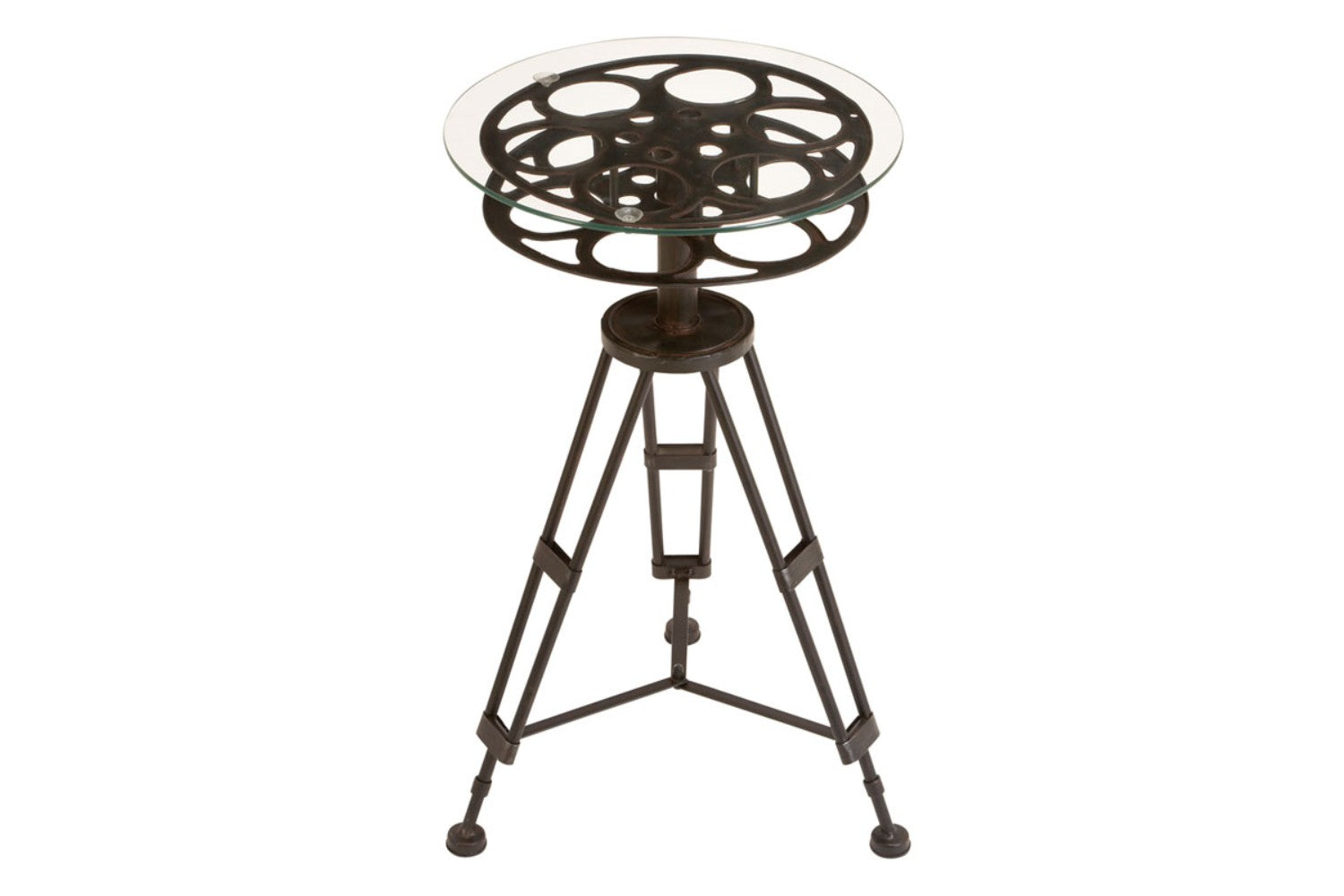 Metal Glass Accent Table A Tripod Table