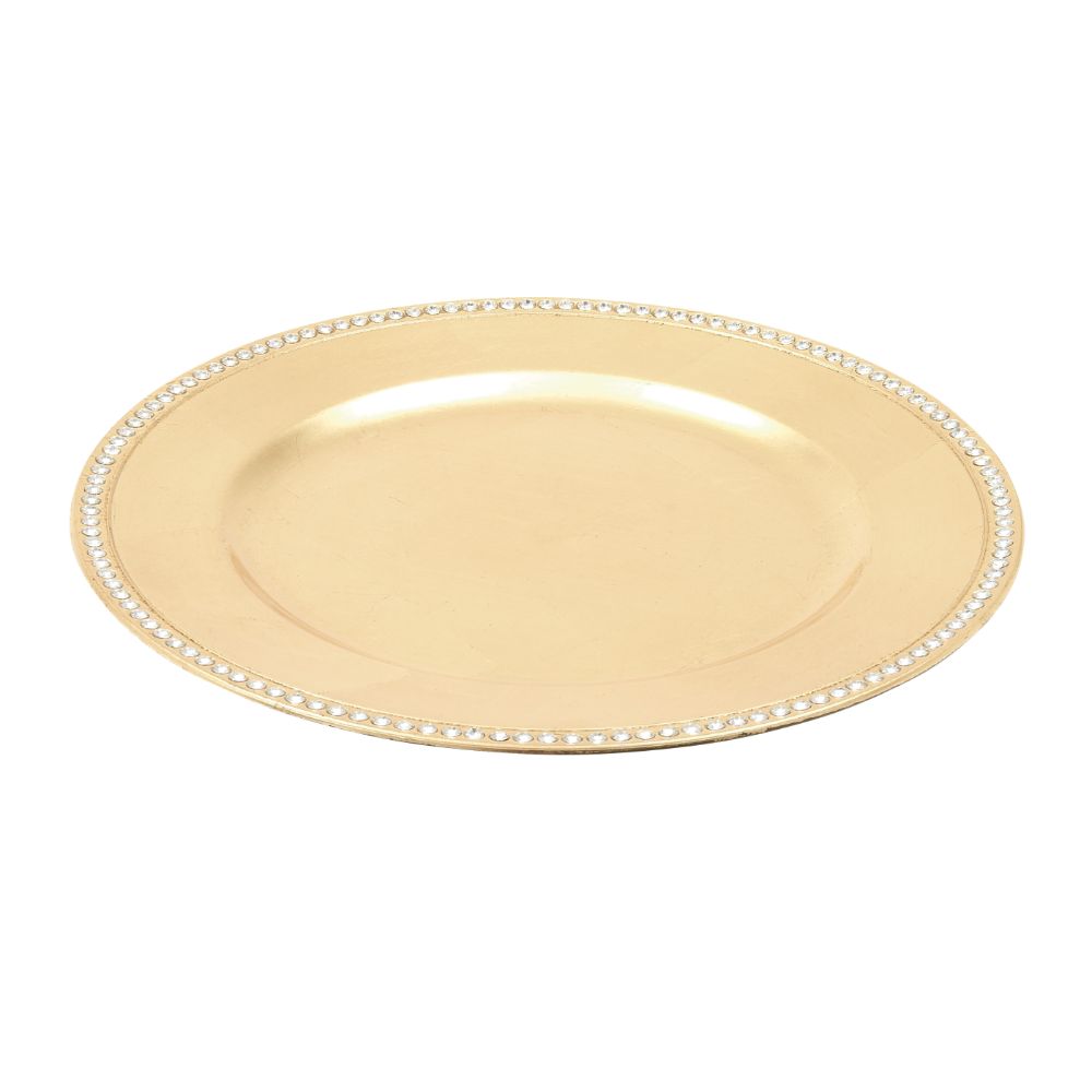 Simple Beads Charger Plate Gold (Set of 24)