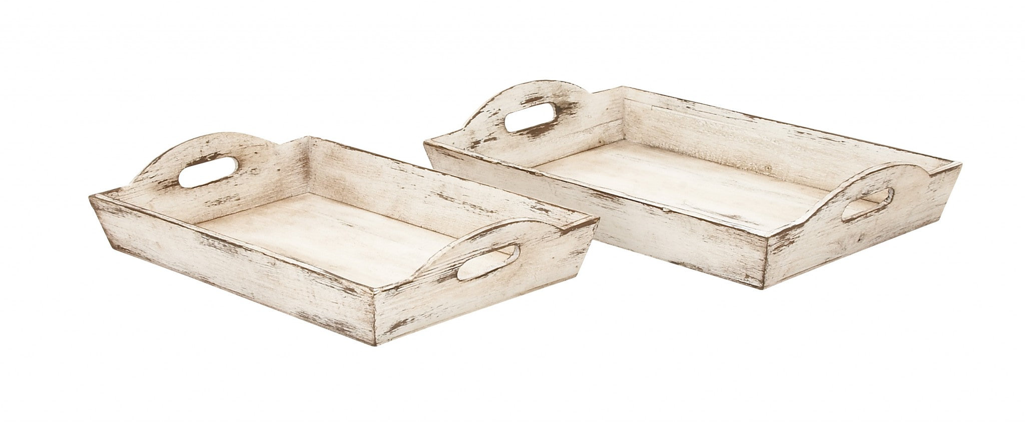 Wood Tray Set Of 2