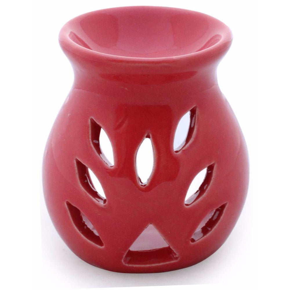 Contemporary Handmade Red Oil Diffuser Or Warmer In Ceramic