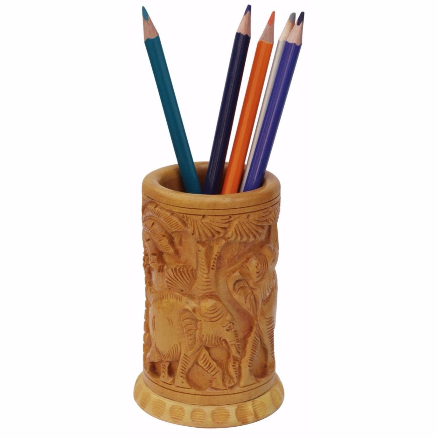 Traditional Style Handmade Desk Organiser To Hold Pen Or Pencil In Wood