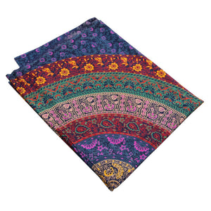 Cotton Tapestry In Multicolor With Floral & Leafy Motifs