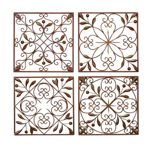 Metal Wall Decor Set Of 4 A Low Priced