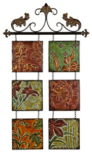 Metal Wall Decor Botanical Scroll Metal