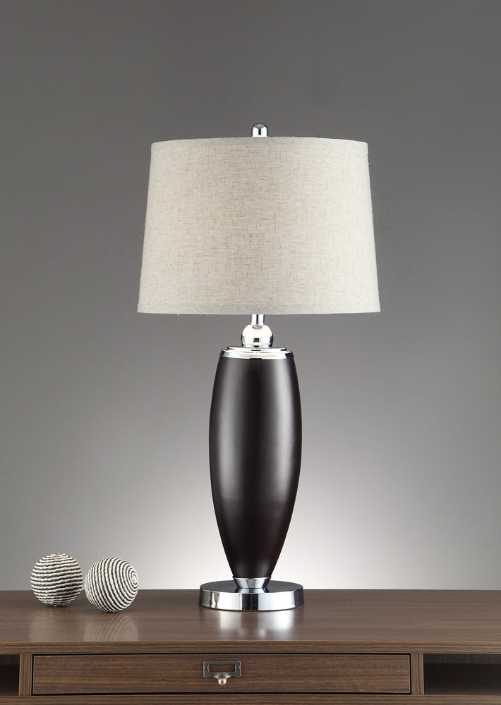 Wide Shade Table Lamp Black Set of 2