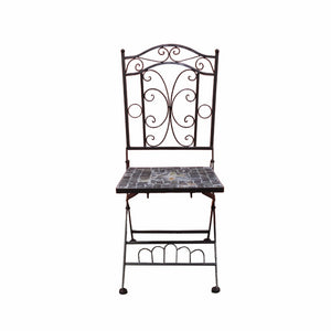 Mosaic/Metal Garden Chair, Brown