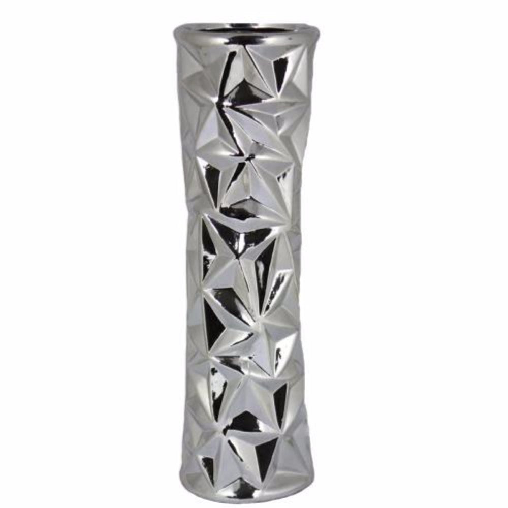 Phenomenal Ceramic Vase, Silver