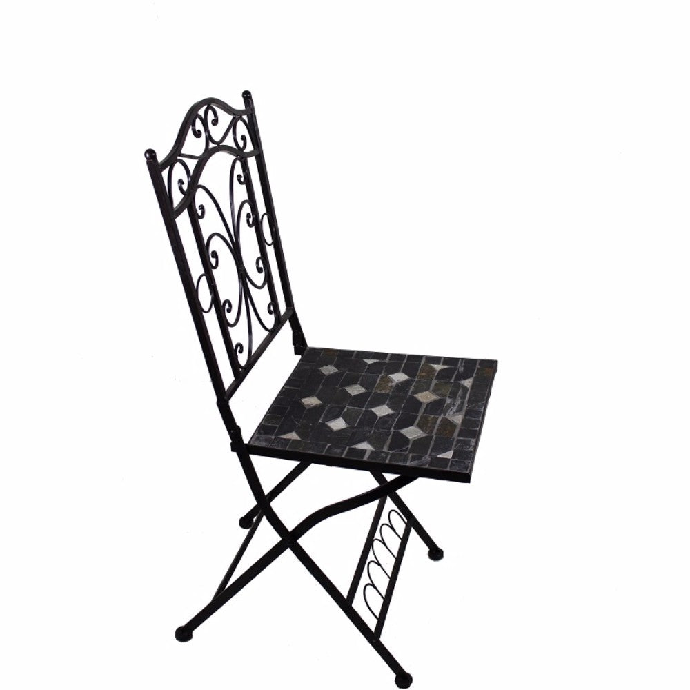 Mosaic/Metal Chair, Black