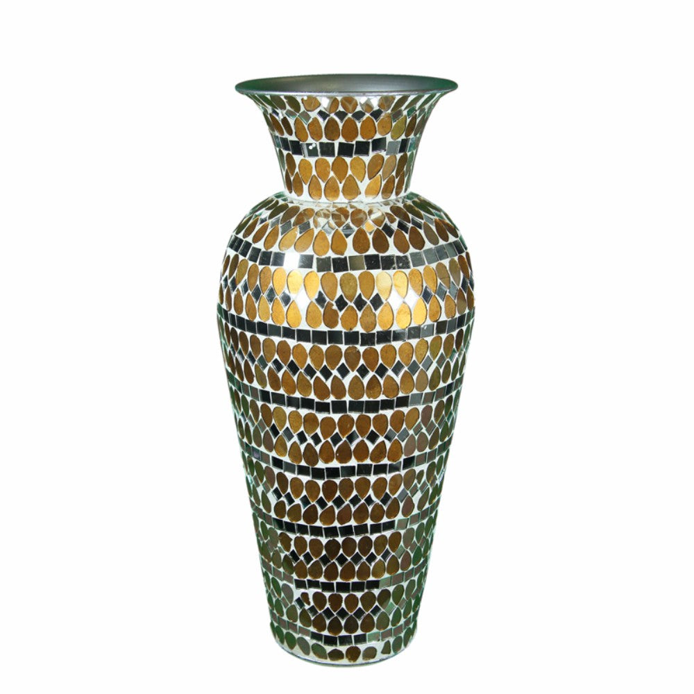 Magnificently Designed Mosaic Vase, Gold