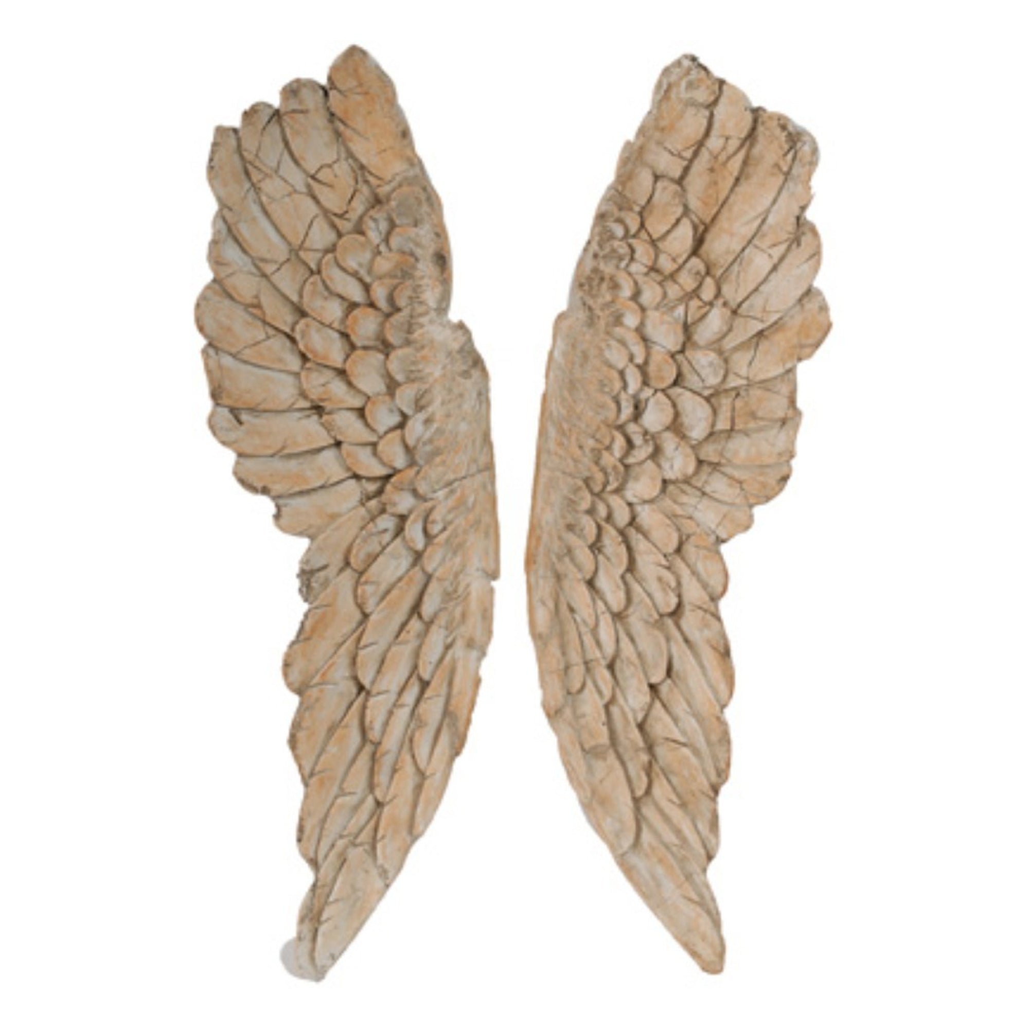 Angel Wings Statue Wall Art, Set of 2, Brown